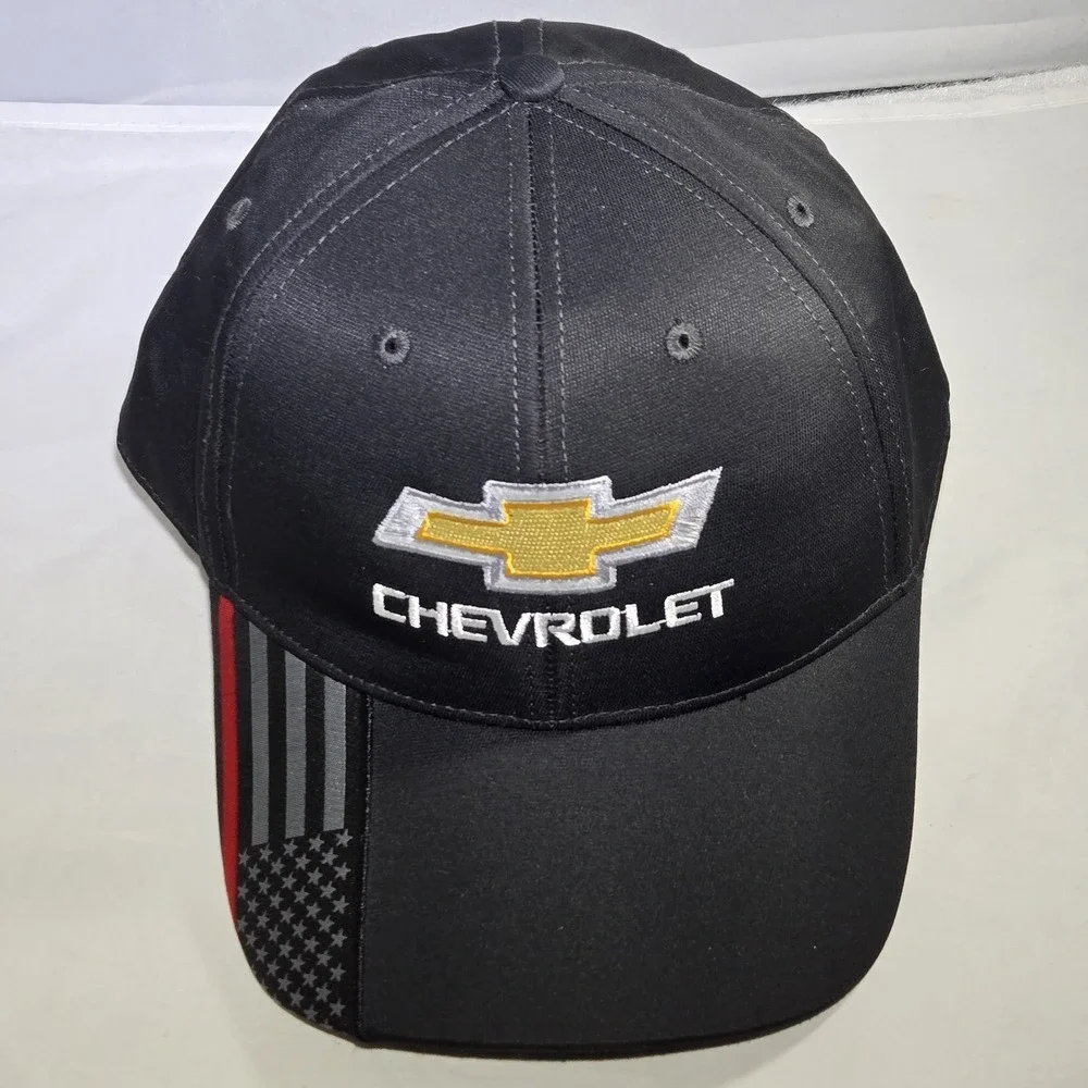 Chevrolet Fire Service Flag Hat GM Car Truck‎ Motors Logo Mens Strapback Cap
